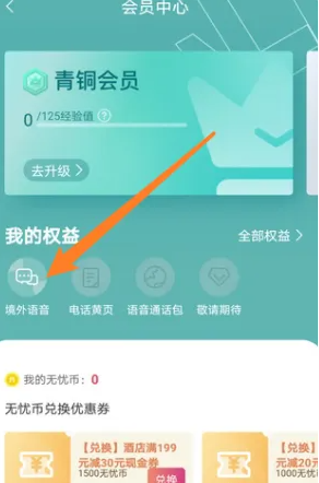 无忧行使用境外语音方法