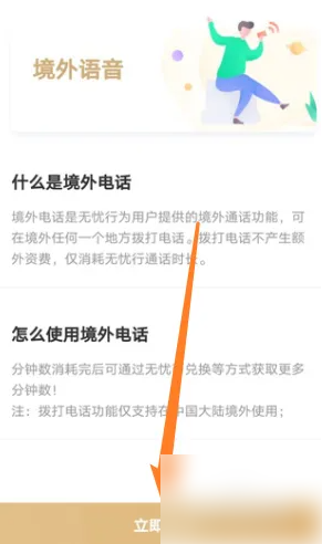 无忧行使用境外语音方法