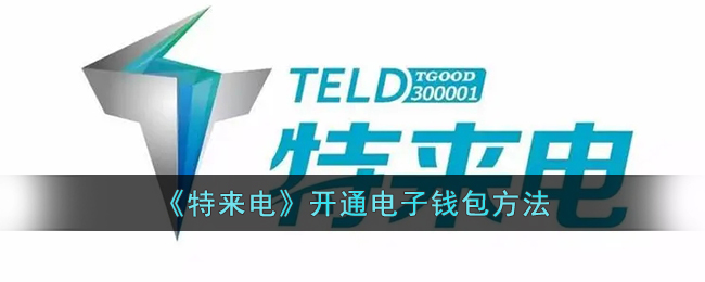 特来电开通电子钱包方法