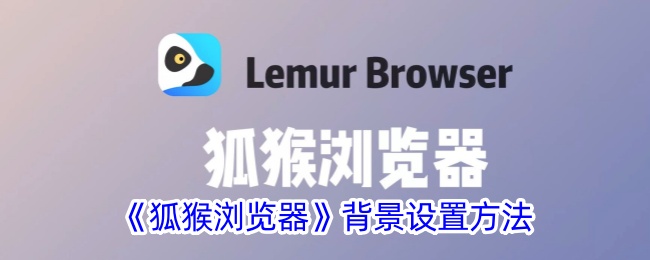 狐猴浏览器背景设置方法