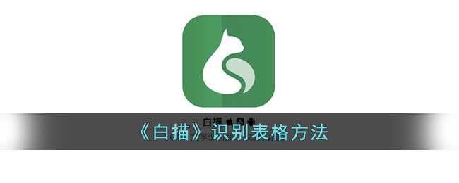 白描识别表格方法