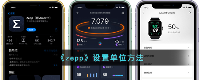 zepp设置单位方法